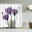 180x200Cm Flower Waterproof Shower Curtain Waterproof Polyester Fabric Bath