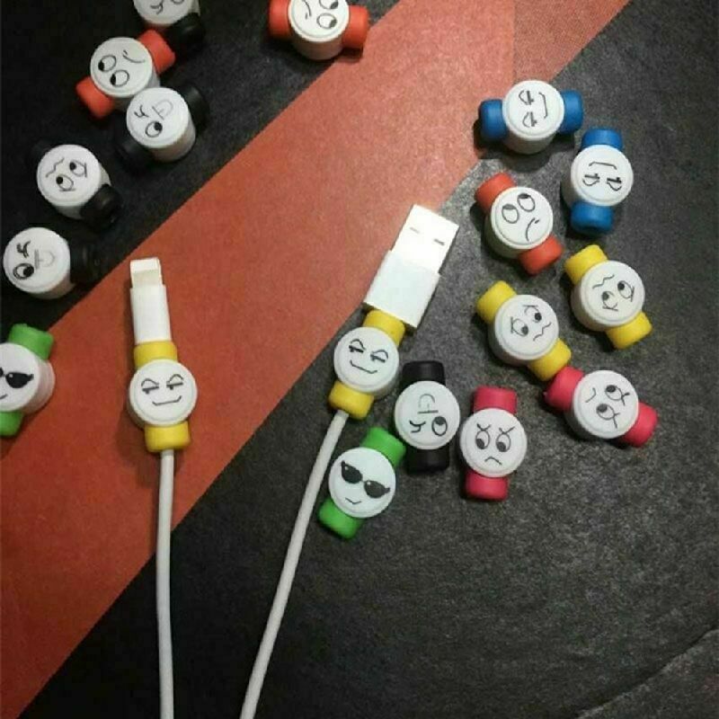 10X Cute Charger Cable Saver tective Cases tector For Cellph-L K6G5 B2L5