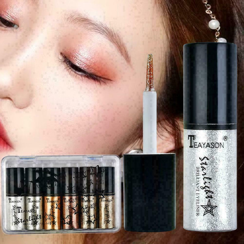 Professional Shiny Women Liquid Eyeliners Glitter Pigment Cong Silkworm Fla S0F5