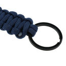 Outdoor Camping Hiking Molle 7 Strand Paracord Keychain Carabiner Navy Blue