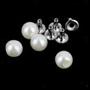 100 Pearls Rivets Studs Set For Dress Clothes Bracelet Bag Crafts  6mm