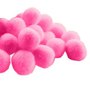 500Pcs Vibrant Colours Fluffy Small Craft Pompoms 18mm Pink