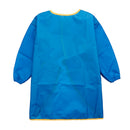 2x Blue Kids Long-sleeve Apron Eating Drawing Painting Craft Baby Smock M L