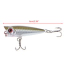 1pc Popper Fishing Lures Bait Crank Crankbait Lure Tackle Treble Hooks 50mm 4.5g