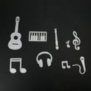 9pcs Scrapbooking DIY Guitar Notes Piano Metal Steel Cutting Die Stencil