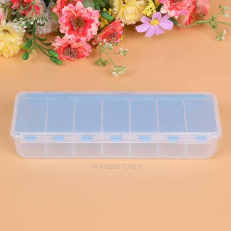 Large 7 Compartment Holder Convenient Jewelry Contact Lens Storage Box hv2n
