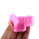 Happy birthday fondant cake decorating silicone mold baking tool Christmas de BX