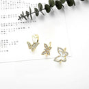 Korean Butterfly Rings Women Rhinestone Opening Knuckle Rings Jewelry Gift A