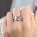 New Adjustable Ring Band Weave Thumb Finger Rings Gift M4Z4