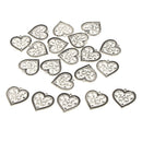 20PCS Heart Charms Pendants for Crafting Jewelry Making Findings Accessories