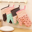 1 Pcs Cotton Thick Kitchen Baking Cook Insulated Padded Oven Gloves Mitt