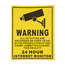 10 Pcs Security Surveillance Warning Sign Decals Stickers for CCTV Camera 24