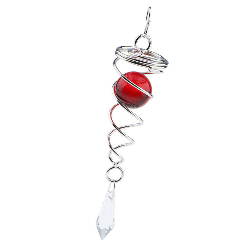 4 Piece 4.5-inch Spiral Crystal with Crystal. Wind /Spinner Ornament Accessory