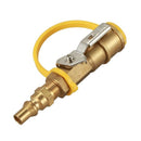Propane Natural Gas 1/4 inch Quick Connect Kit - Shutoff Valve & Full Flow