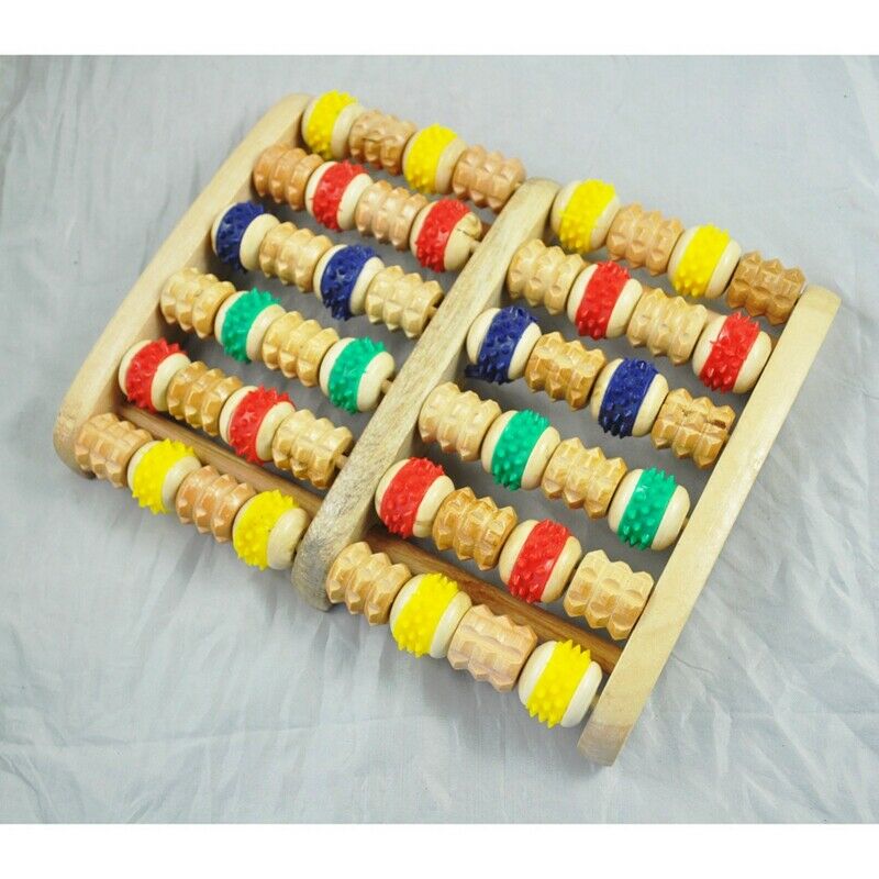 Wooden Foot Roller Massager Reflexology for Stress