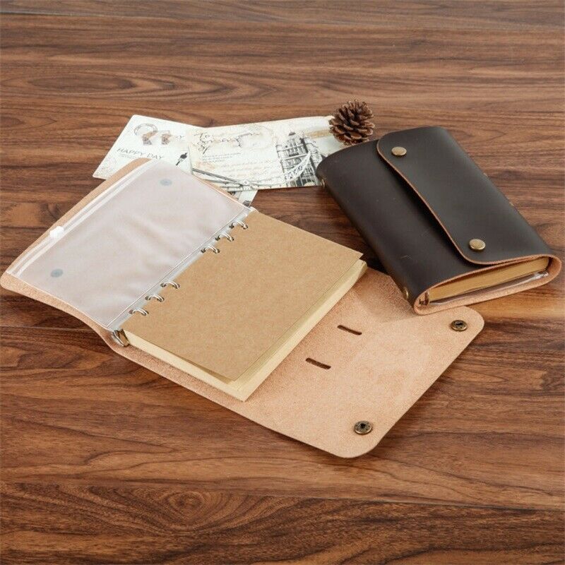 Retro A6 Notebooks Leather Paper Notebook Agenda Diary Journal Office Schoo