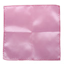 Men's Pocket Hanky Plain Color Wedding Party Square Hankerchief (Pink)