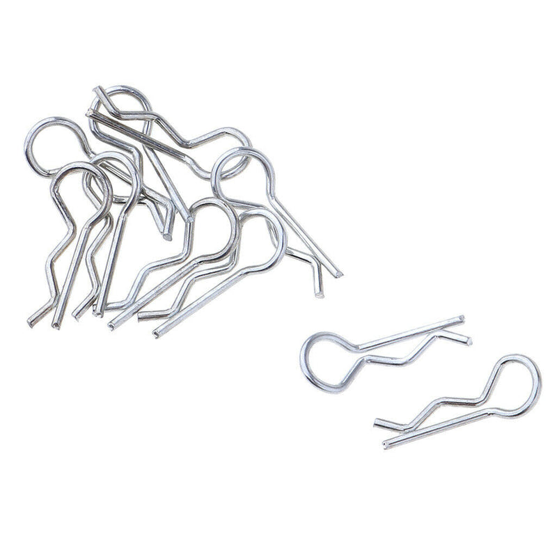 Metal Body Clip Cotter Pins R-Pin for   1/28 RC Car Models, Pack of 10