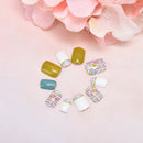 24pcs  Round False Nails Art Acrylic French Full Cover Tips Manicure Gl%!