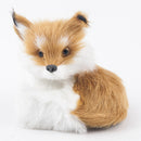 Brown Simulation Polyethylene Furs Squatting Fox Toys For Home Decor Kids Gift
