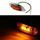 4x Waterproof Amber Yellow 3LED Side Marker Lights for Trailer Truck Bo GYT