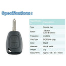 2 Button Remote Key 433MHz PCF7946 Chip For Renault PCF7946Car Key