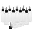 10x 100ml Plastic Bottle With Twist Top Cap - Solvents/Oils/Paint/Ink/Liquid