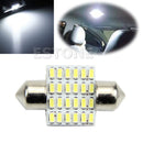 31mm 24-LED 3014 SMD Bright White Car Festoon Dome Map Interior Light Lamp 12V