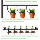 50PCS Drip Irrigation Emitters Adjustable Micro-Bubbler + 50PCS Stake Suppo