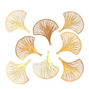10Pcs/Set Hollow Ginkgo Leaves Shape Slices Charms Pendant DIY Jewelry Findi 3C