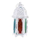 Moroccan Lantern Metal Chandelier ~ Tea Light or Votive Candle Holder White
