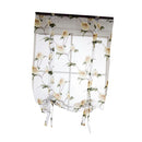 Flower Roman Curtain Window Sheer Balloon Curtain Cafe Kitchen Bedroom