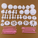 47Pcs Sugarcraft Candy Cake Mould Fondant Plunger Pastry Tool Molds Cutter Decor