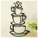 Removable DIY Kitchen Decor Coffee House Cup Decals Vinyl Metal Mug Wall St