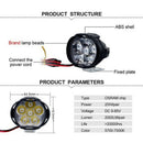 2pcs 6LED Motorcycle Headlight Spot Lights Head Lamp LED Front DC12V EEO AKG