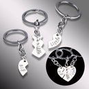 3pcs Heart Shaped Home Magnet Keychain Split Ring Pocket Keyring Holder New JUE