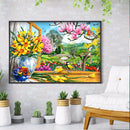 Colorful Flowers Rhinestone Full Round 5D DIY Diamond Painting Wall Picture