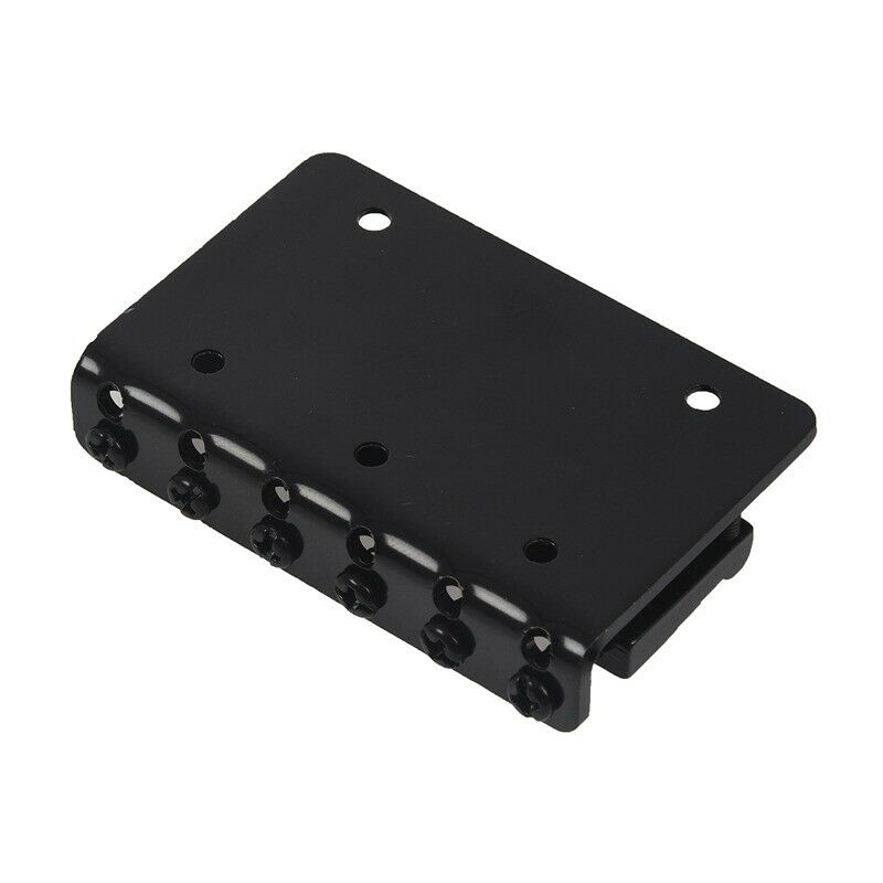 Black 6 string Fixed Hard Tail Guitar Bridge For Strat Guitar