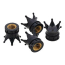 4pcs Crown Shape Car Tire Tyre Wheel Air Valve Stems Caps Dust Cover Black
