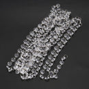 5 Metre Chandelier Crystal Clear Octagon Sun Catcher 14mm With Chrome Conne