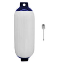 110x400mm Ribbed Inflatable Boat Fender Marine Buffers Dock Bumper White