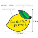 Creative Yellow Lemon Brooches Enamel Badges Jacket Bag Decor Jewelry Gift