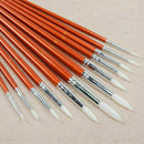12X Wooden Paint Acrylic Watercolor Oil Painting Artists Tool Brushes New