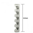 5 Position Kitchen Storage Mop Broom Holder Tool Plastic Wall Mounted