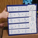 Tabletop Desktop Pocket Chart Table Top With Bonus 20X Dry Erase Cards,Desk K5Q4