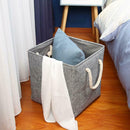 Foldable Cotton Linen Square Storage Basket Clothes Toys Sundries Container