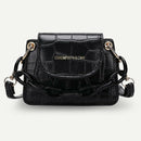 Women Mini Totes PU Solid Shoulder Money Bag Messenger Handbags (Black)