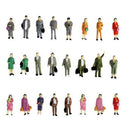 50x 1/87 Color People  Models Standing For Railway Layout Accessories