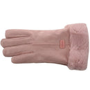 Autumn and Winter Suede Gloves Women's Warm Press Screen Haired Gloves RidinQ6P7