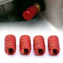 4pcs Aluminium Car Wheel Tyre Valve Stems Air Dust Cover Screw Cap Accessor K4G0